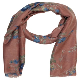 Designer Viscose Printed Stole-Pink Color